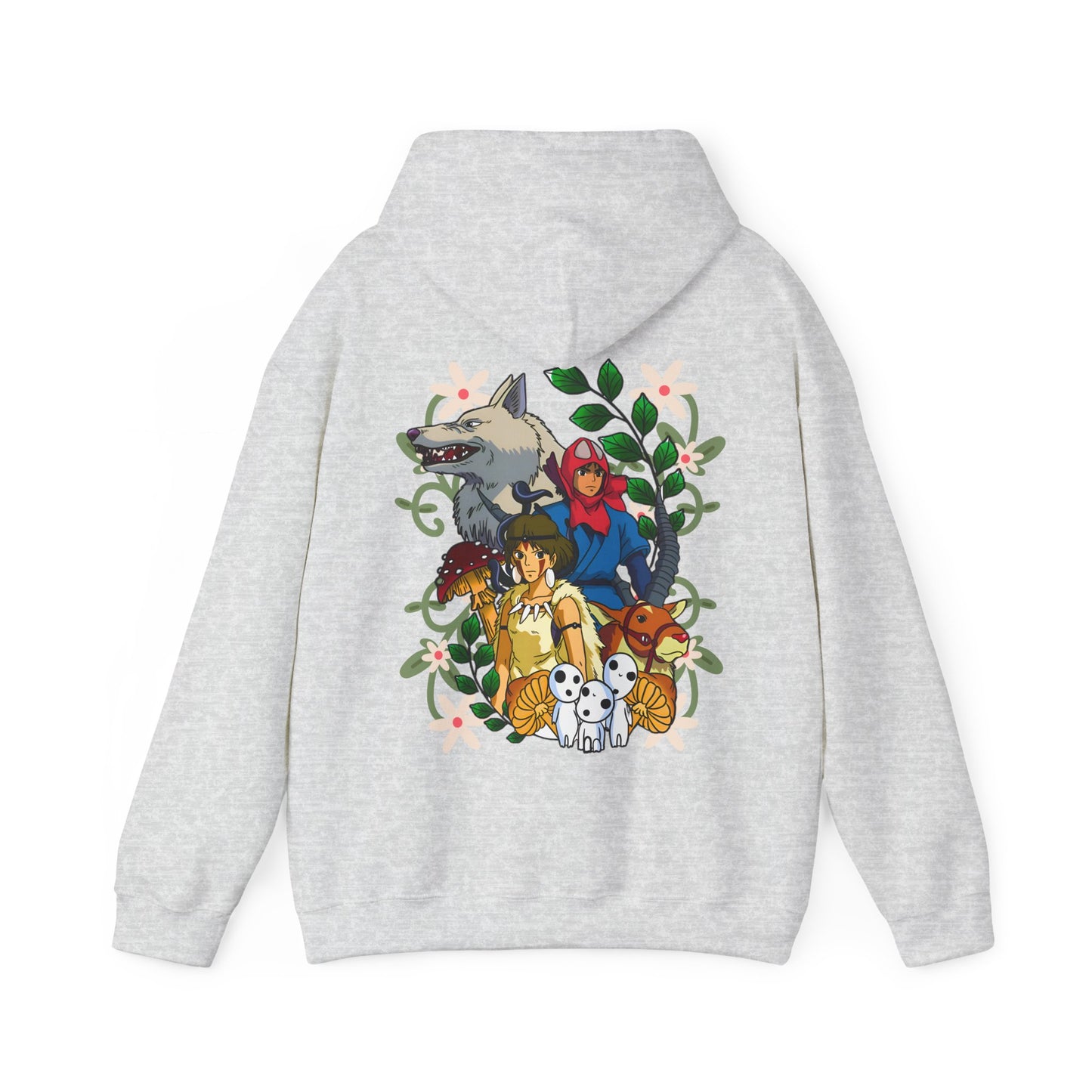 Princess Mononoke Back Print Hoodie – 100% Cotton Studio Ghibli Art Cover Sweatshirt