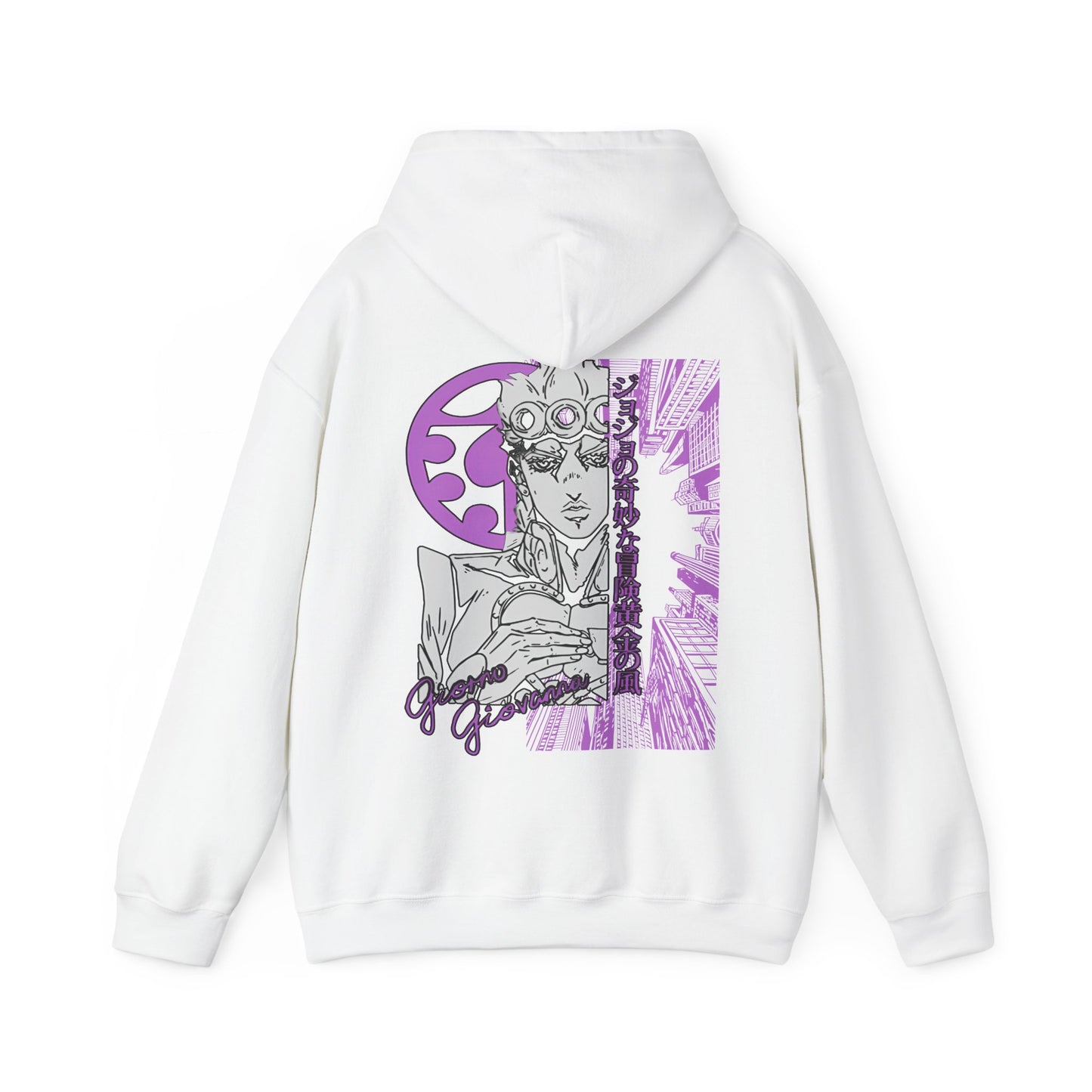 Giorno Giovanna Back Print Hoodie – 100% Cotton JoJo’s Bizarre Adventure Anime Sweatshirt