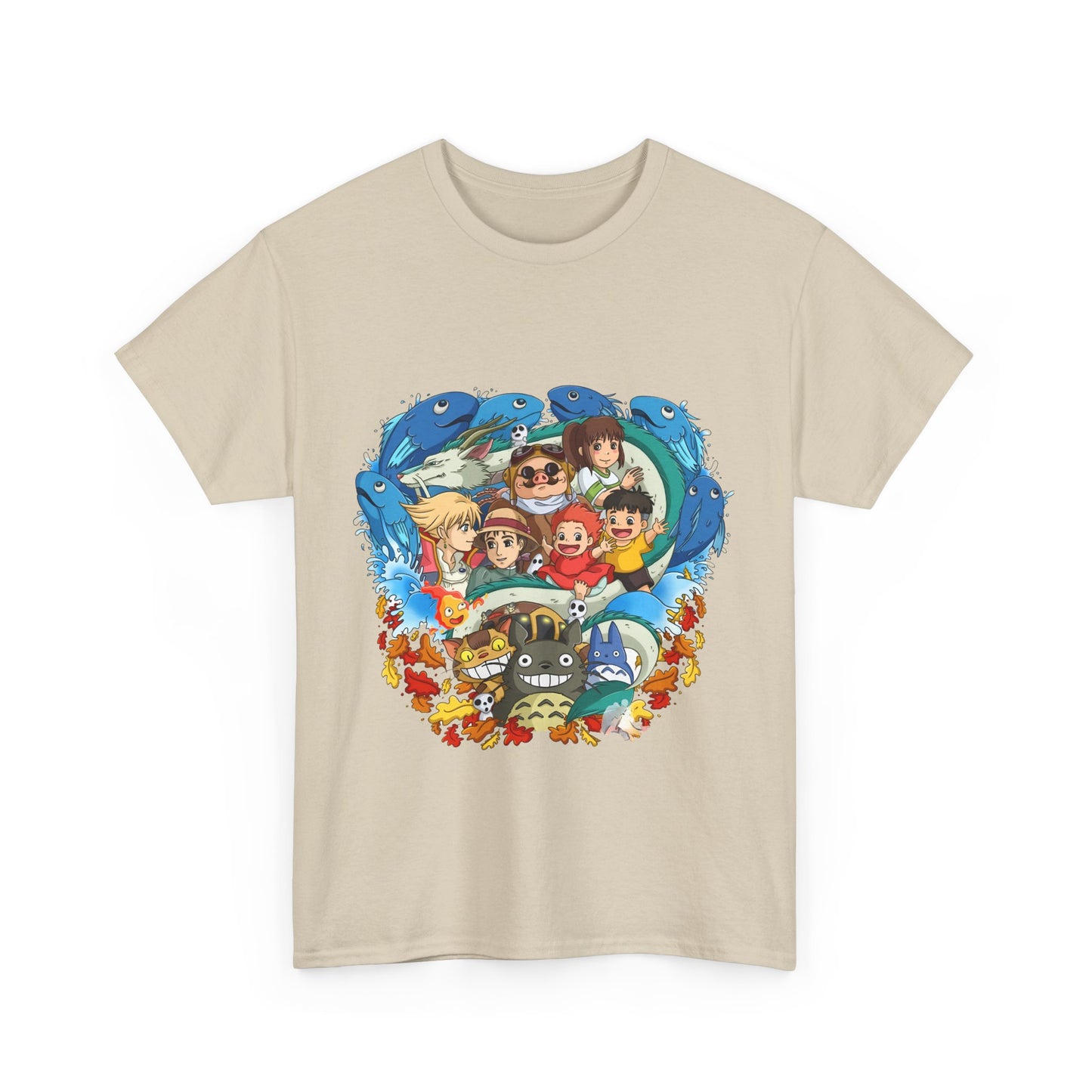Studio Ghibli Characters T-Shirt – 100% Cotton Anime Tee for Ghibli Fans