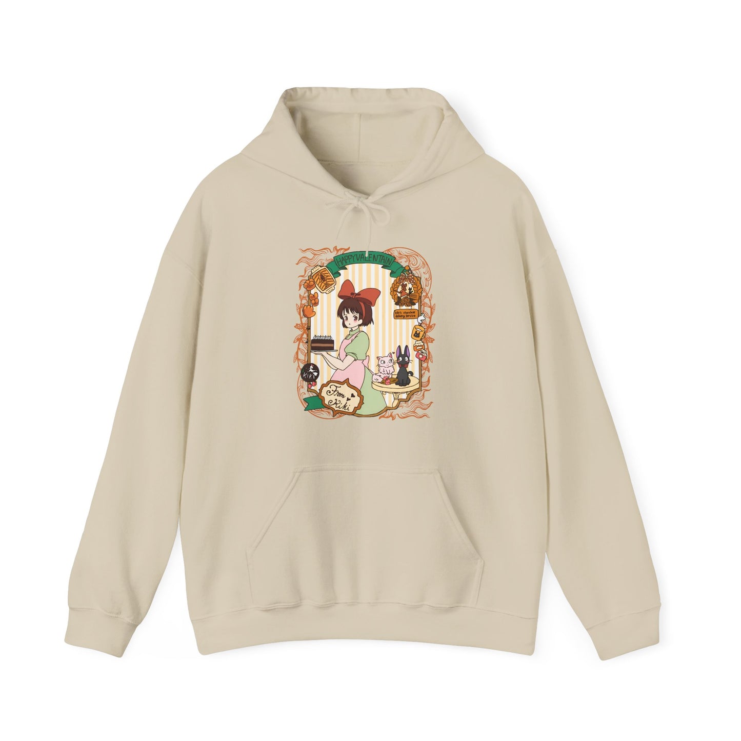 Kiki Happy Studio Ghibli Hoodie – 100% Cotton Kiki’s Delivery Service Hoodie for Anime Lovers
