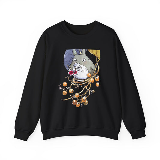 My Neighbor Totoro with Flowers Sweatshirt – 100% Cotton Studio Ghibli Cozy Floral Pullover