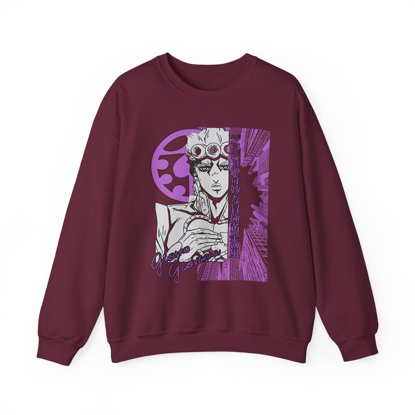 Giorno Giovanna Sweatshirt – 100% Cotton JoJo’s Bizarre Adventure Pullover for Anime Fans