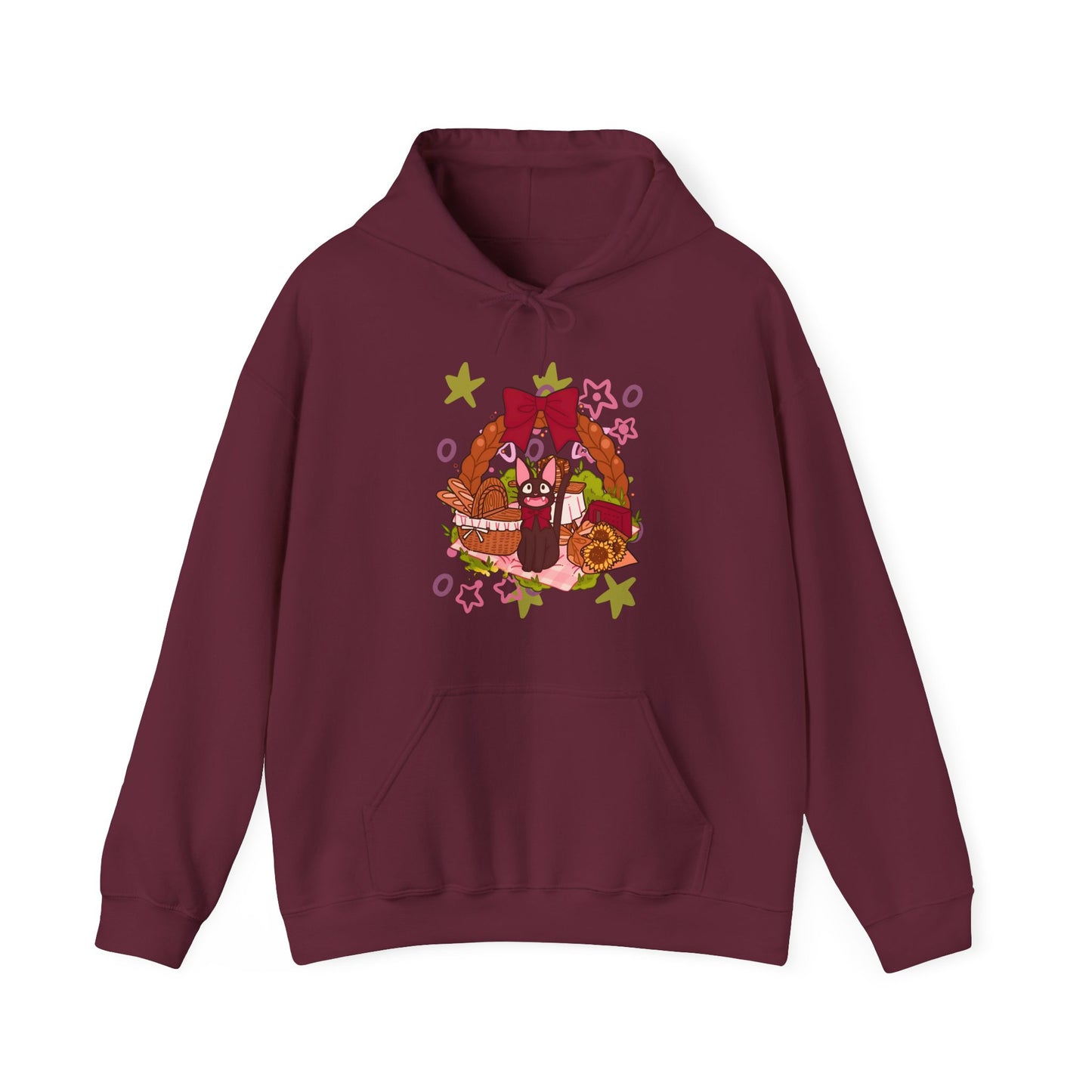 Jiji Cat Gift Hoodie – 100% Cotton Studio Ghibli Inspired Anime Hoodie for Fans