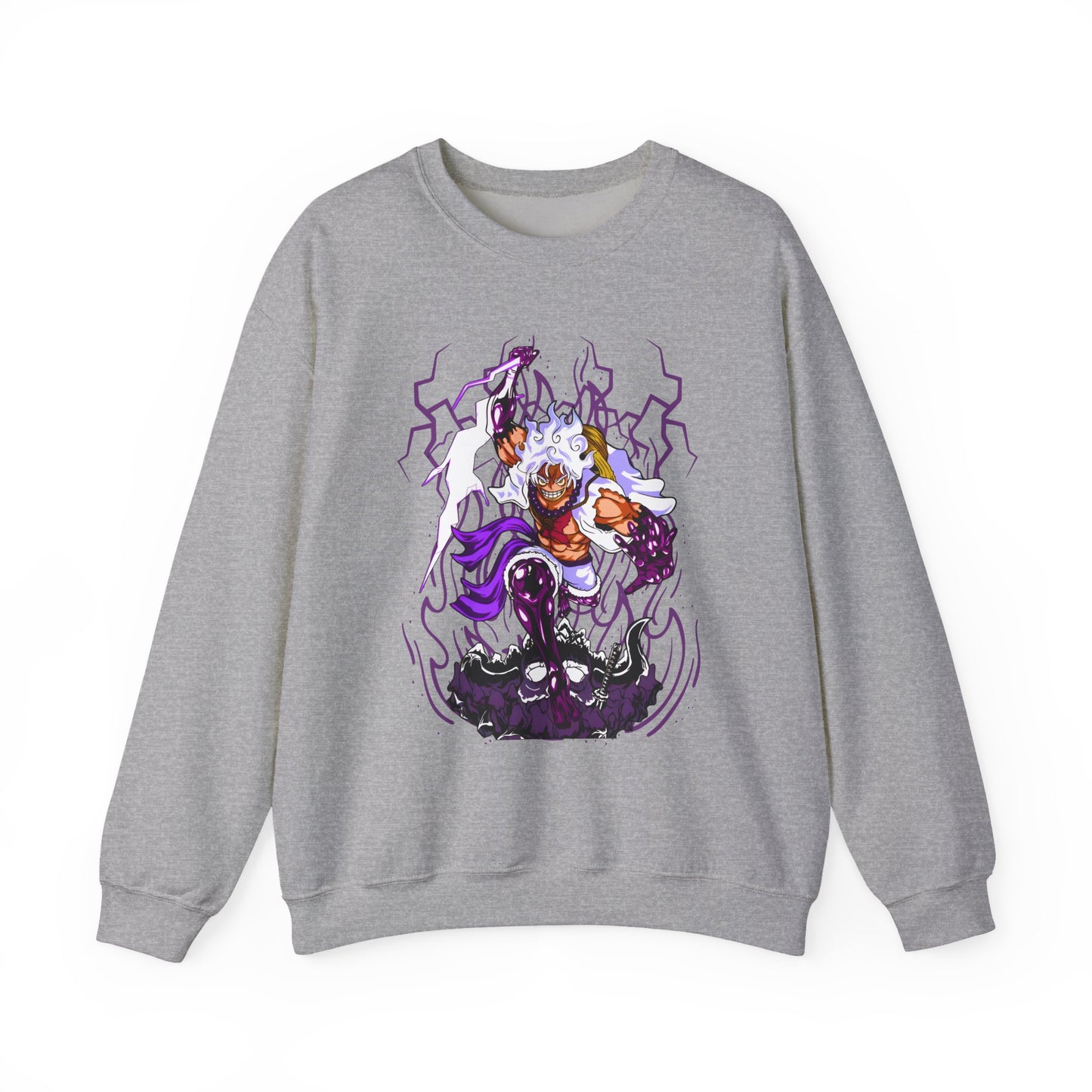 Luffy Gear 5 One Piece Sweatshirt – 100% Cotton Anime Pullover for Straw Hat Fans