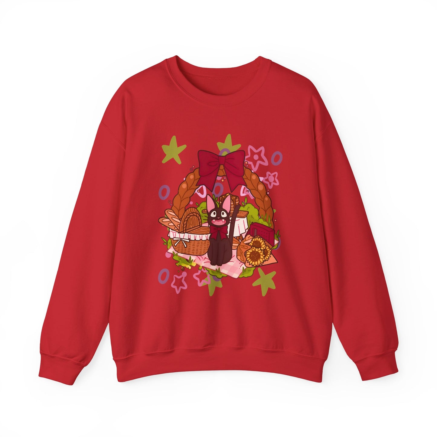 Jiji Cat Gift Sweatshirt – 100% Cotton Studio Ghibli Inspired Cozy Anime Pullover