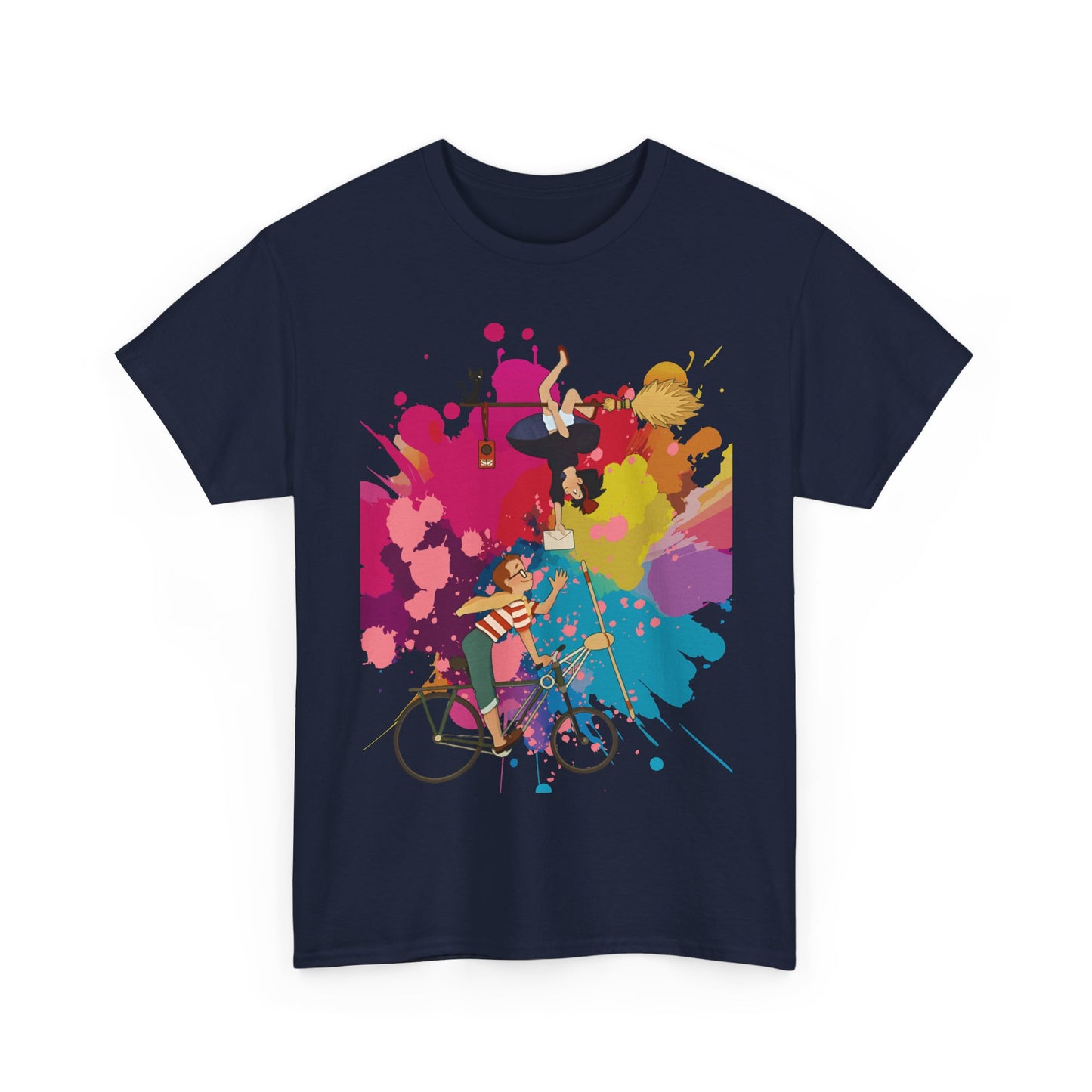 Kiki's Delivery Service Art T-Shirt 100% Cotton Studio Ghibli Tee