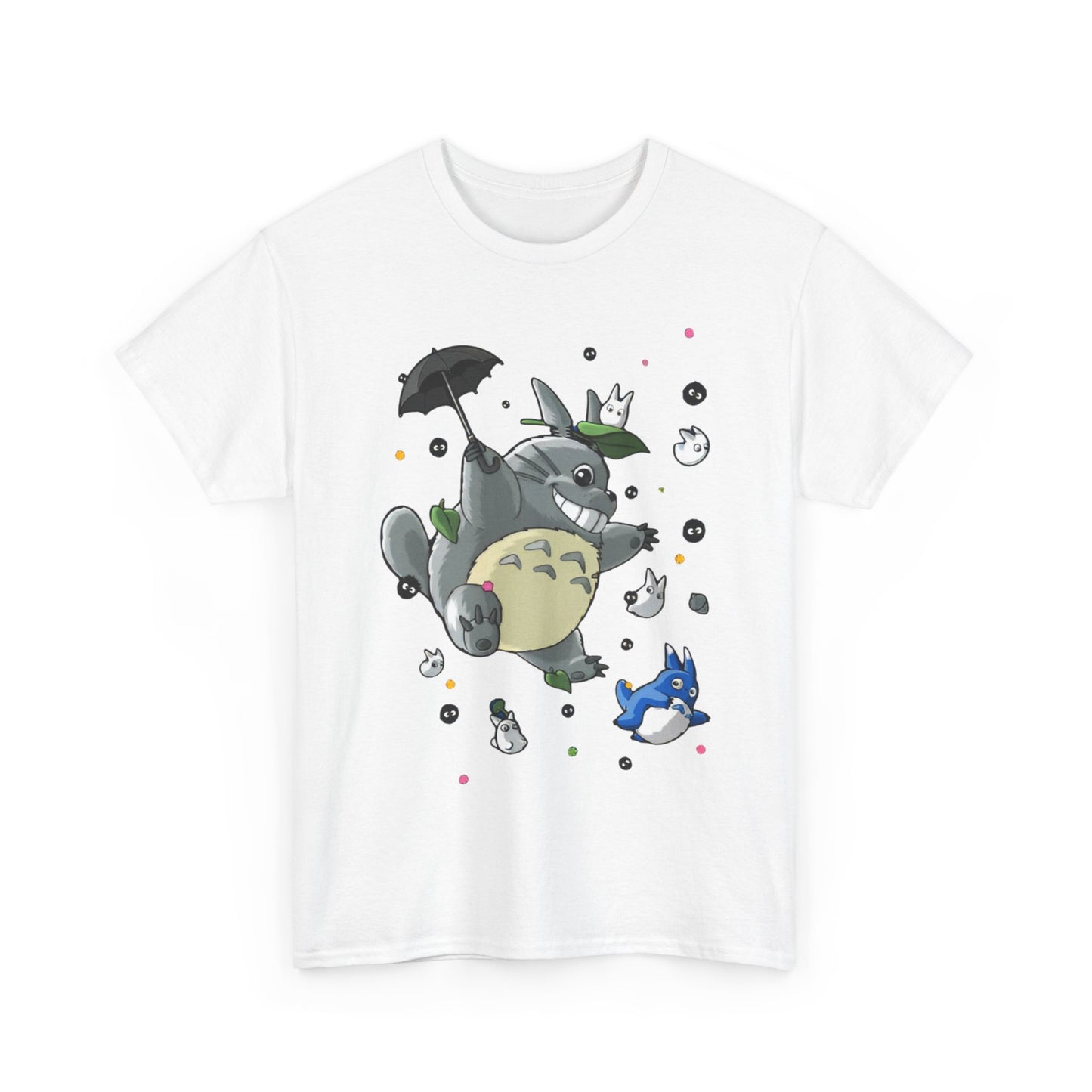 Totoro Umbrella Wind T-Shirt – 100% Cotton Studio Ghibli Anime Tee