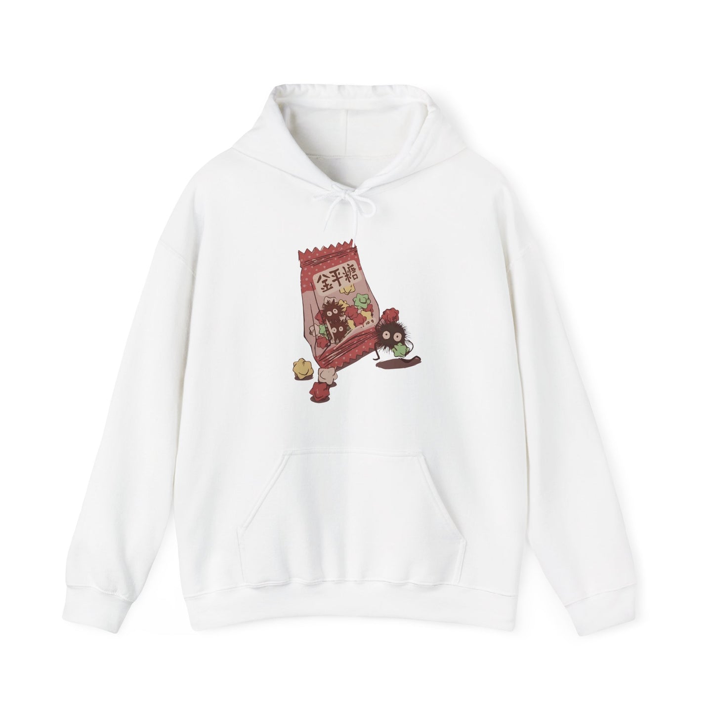 Soot Sprites Candy Hoodie – 100% Cotton Studio Ghibli Anime Hoodie for Fans