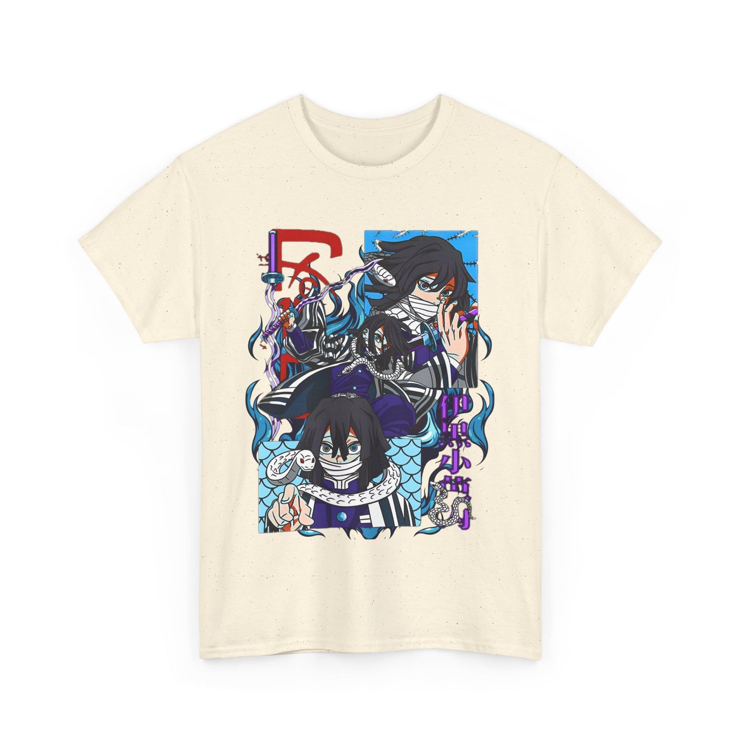 Obanai Iguro Demon Slayer T-Shirt – 100% Cotton Anime Shirt Featuring the Serpent Hashira