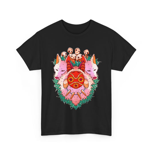Mononoke Ghibli Art T-Shirt | Princess Mononoke Anime Cotton Tee