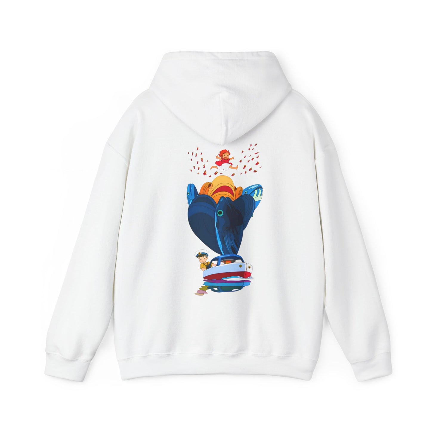Ponyo and Sosuke Sea Dreams Back Print Hoodie – 100% Cotton Studio Ghibli Ocean Anime Apparel