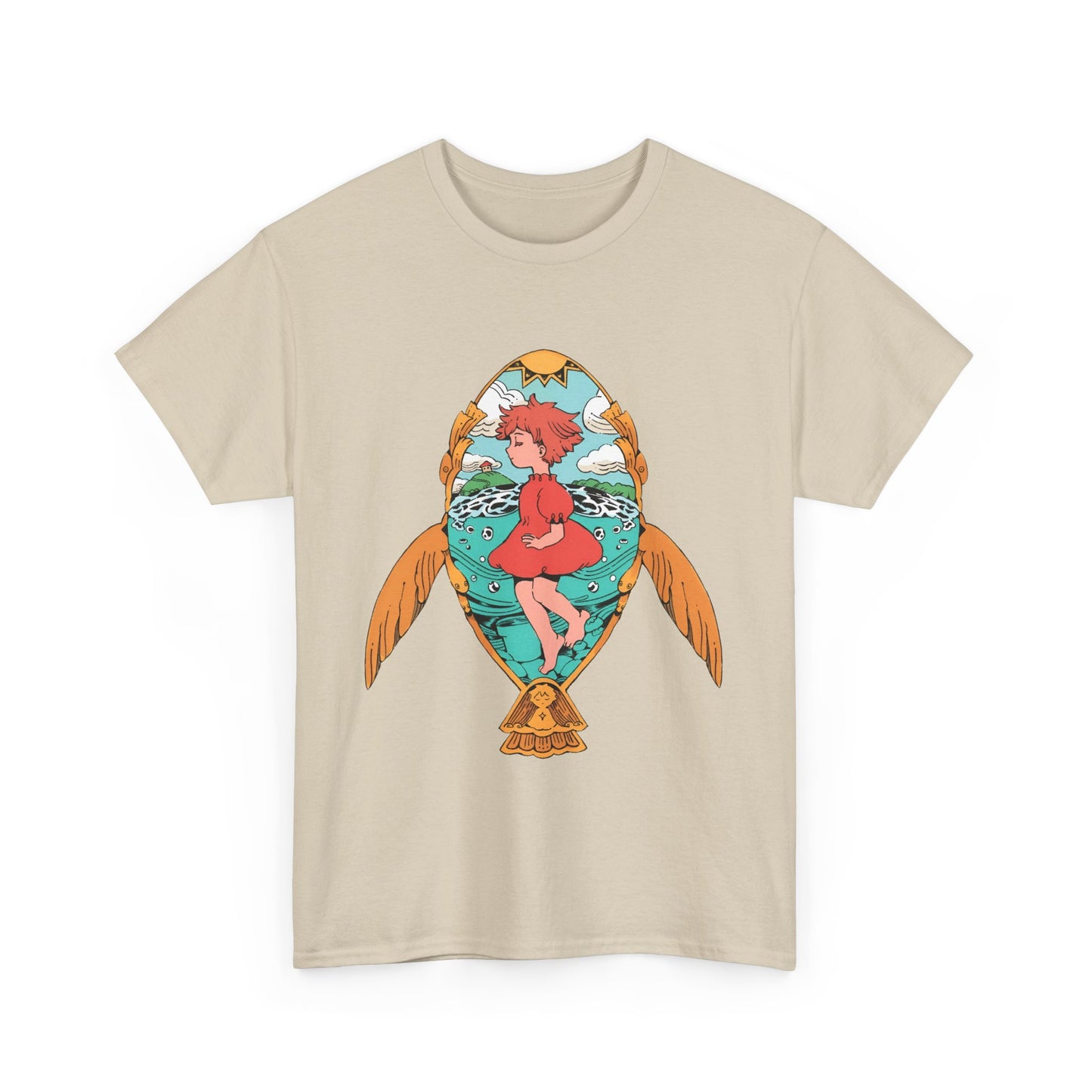 Ponyo Art T-Shirt – 100% Cotton Studio Ghibli Shirt for Anime Fans