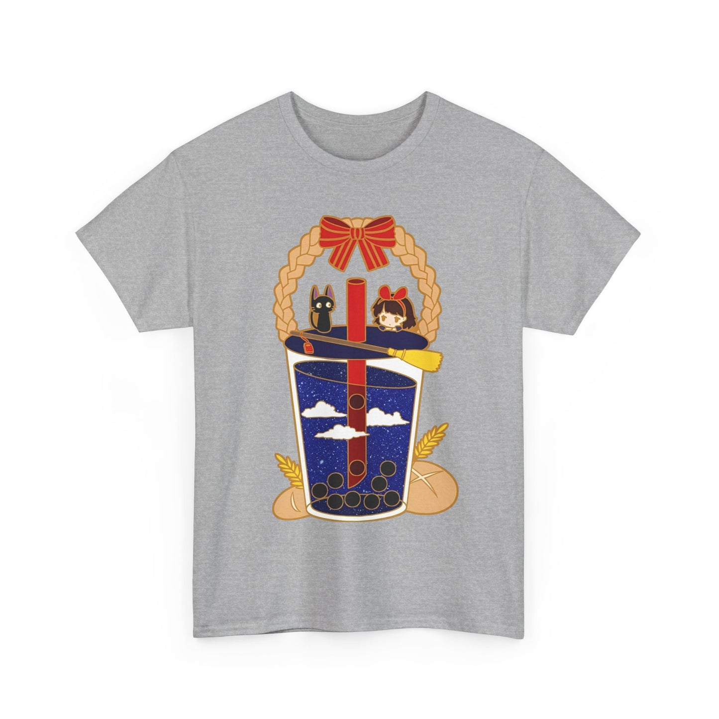 Kiki’s Delivery Service Smoothie Art T-Shirt | 100% Cotton Studio Ghibli Anime Tee
