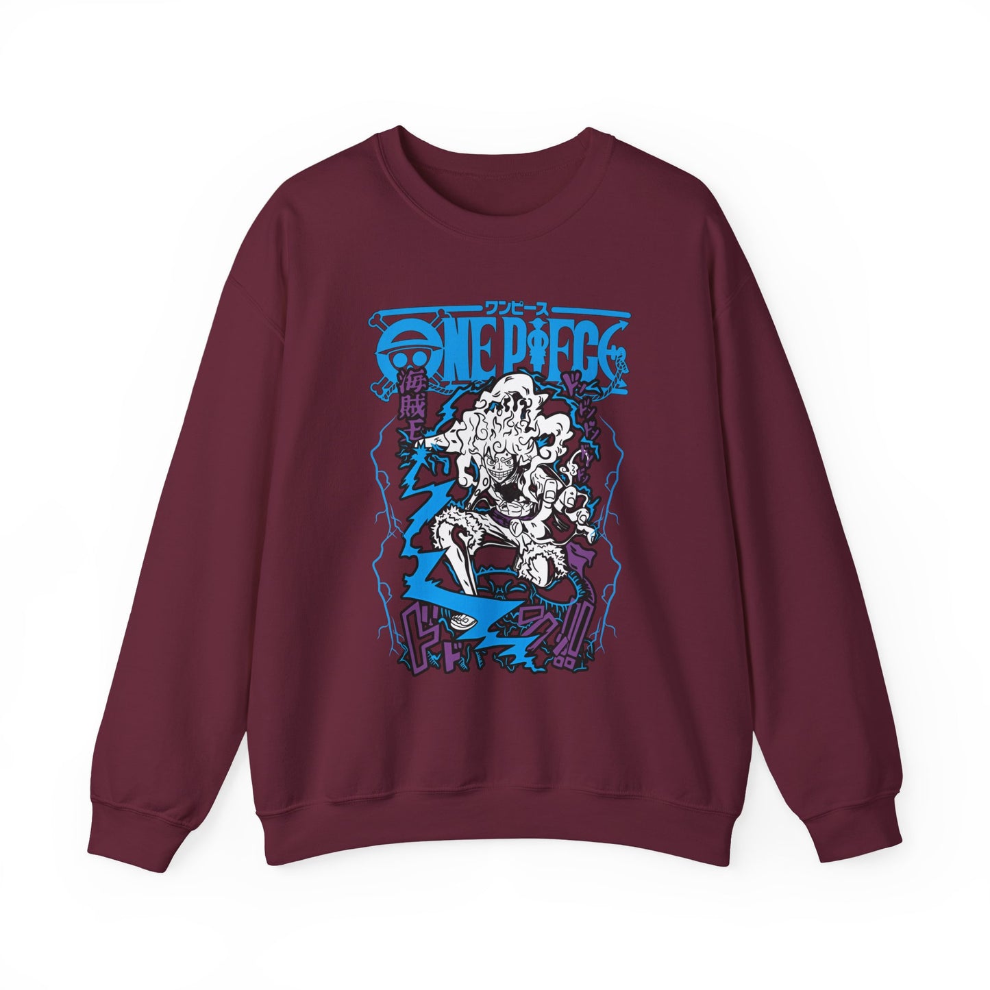 Luffy Gear Sweatshirt – 100% Cotton One Piece Crewneck | Gear 5 Anime Pullover