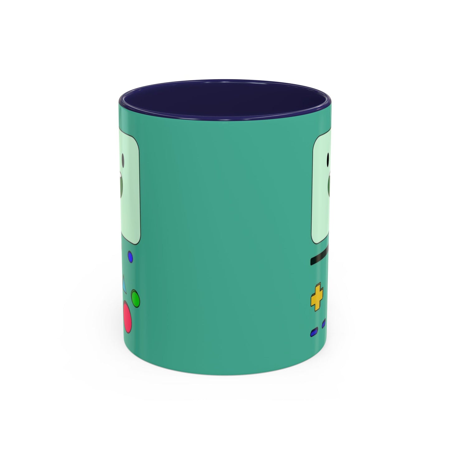 BMO Adventure Time Accent Handle Mug – Colorful Beemo Cup – 11oz & 15oz Ceramic Gift for Cartoon Fans