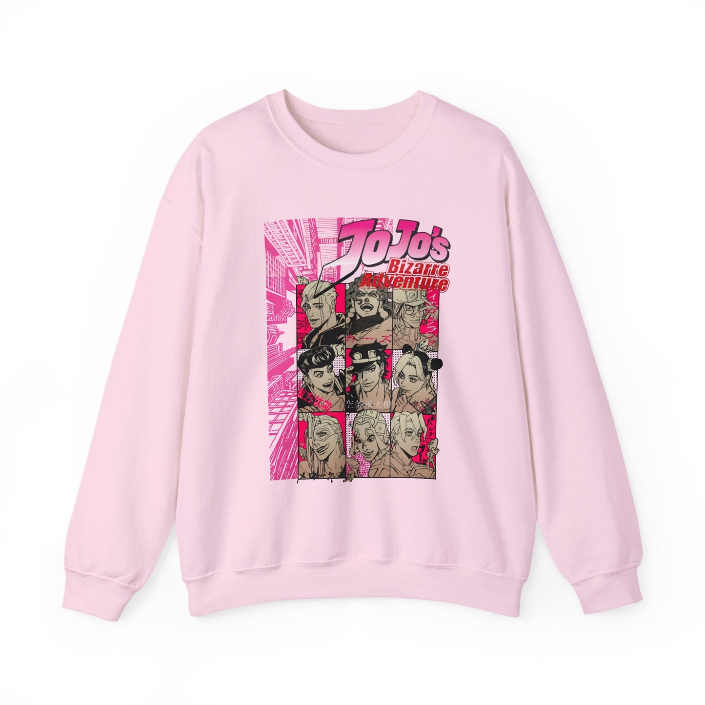 JoJo’s Bizarre Adventure Sweatshirt – 100% Cotton Anime Pullover Featuring Joestar & Stand Designs – Stylish Otaku Clothing