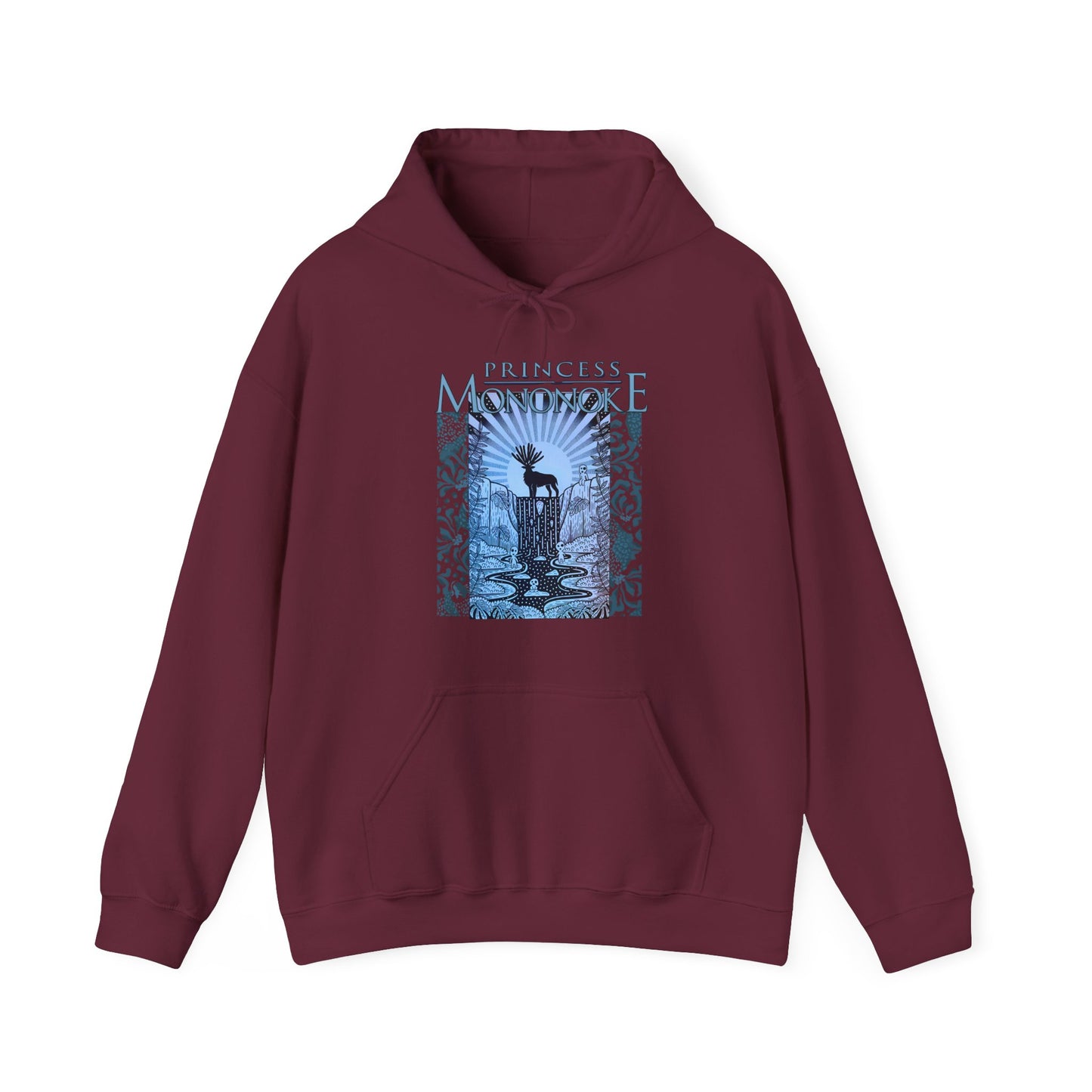Mononoke Princess Forest Spirit Hoodie 100% Cotton Studio Ghibli Inspired Anime Pullover