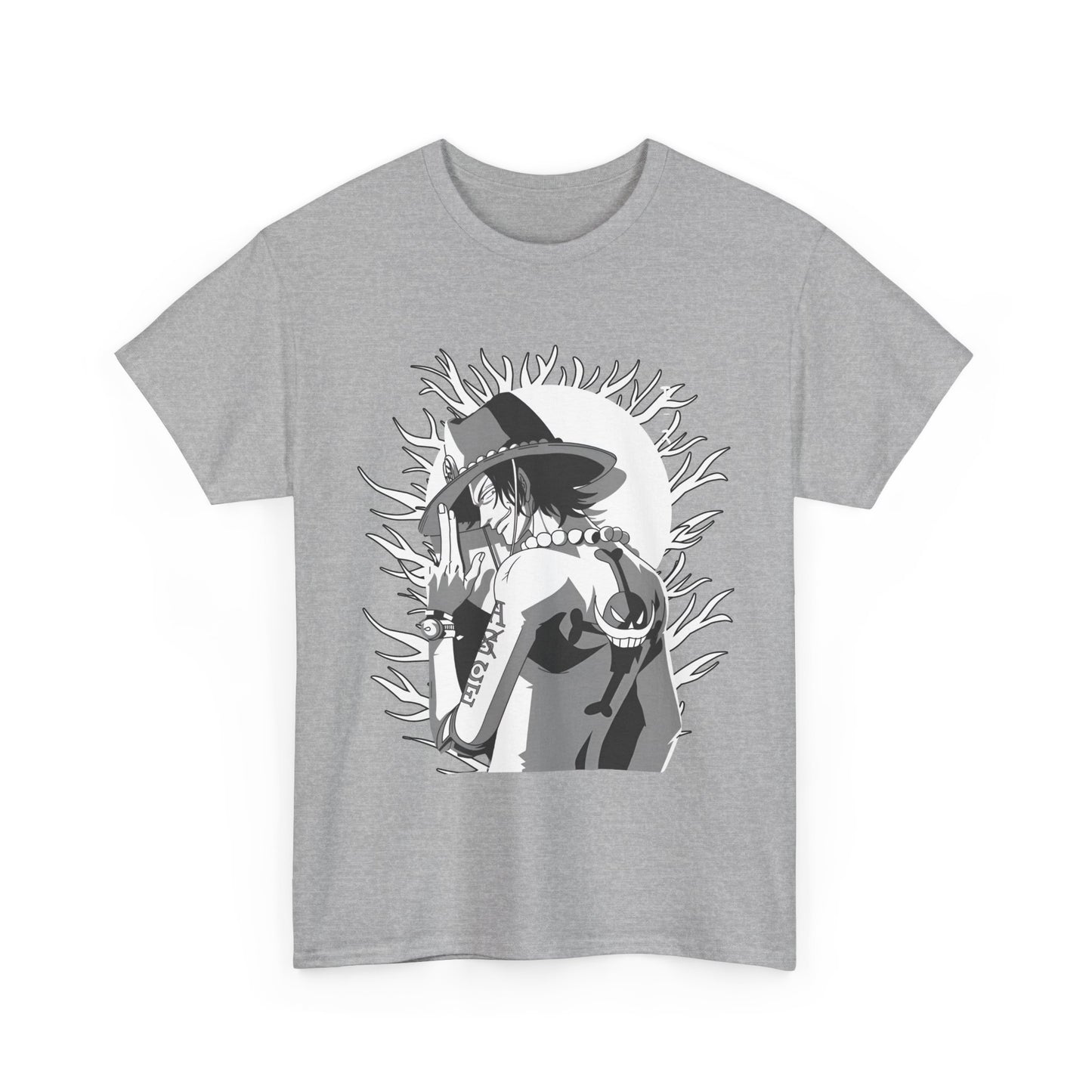Portgas D. Ace One Piece T-Shirt – 100% Cotton Anime Tee for Fire Fist Fans