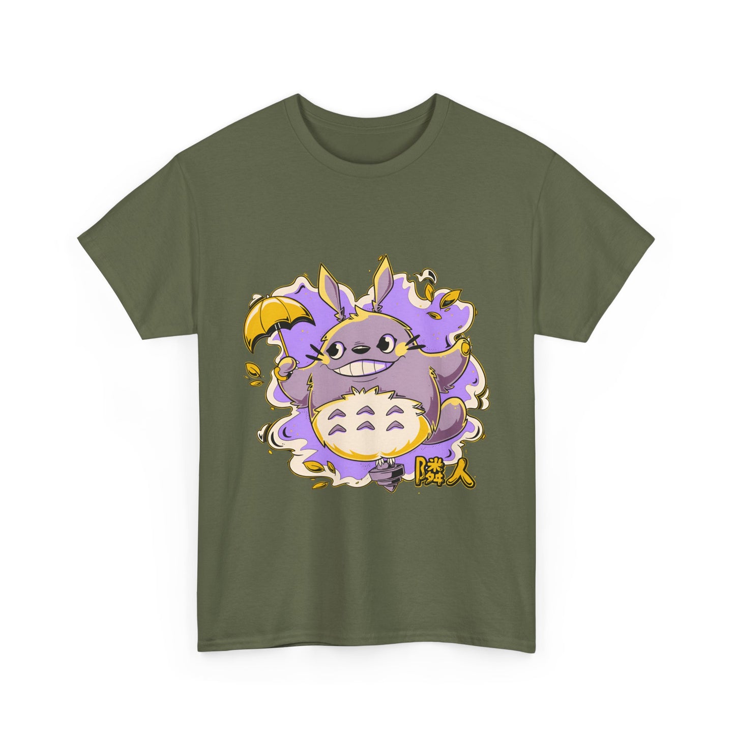 Totoro Purple Art T-Shirt 100% Cotton | Studio Ghibli Anime Tee