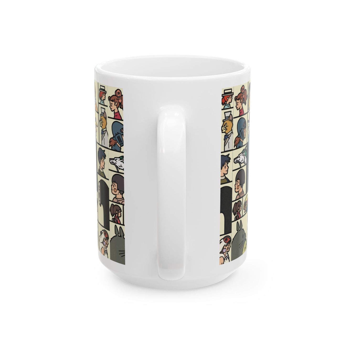 Studio Ghibli Characters Sketch Mug – 11oz & 15oz Ceramic Anime Coffee Cup