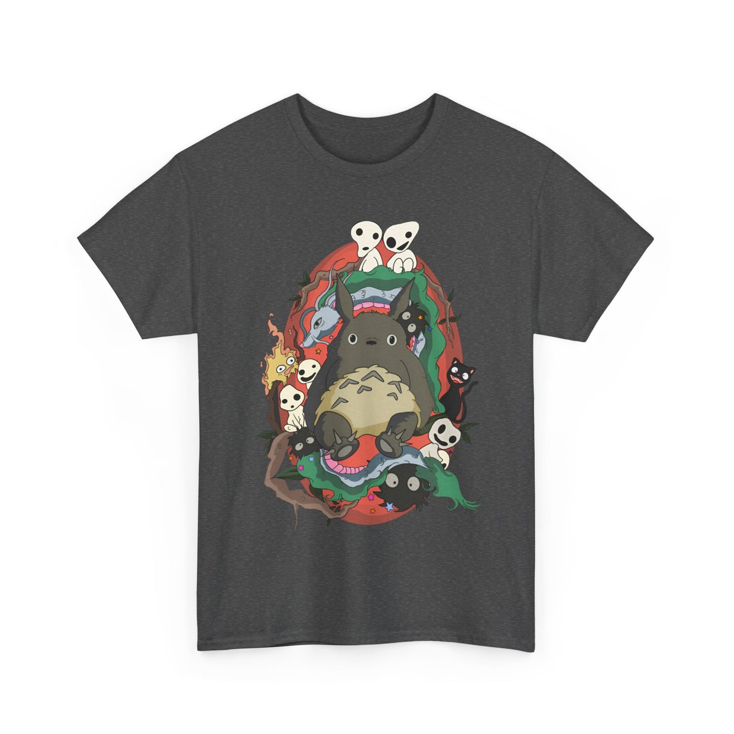 Totoro Funny Ghibli Characters T-Shirt 100% Cotton | Studio Ghibli Anime Tee