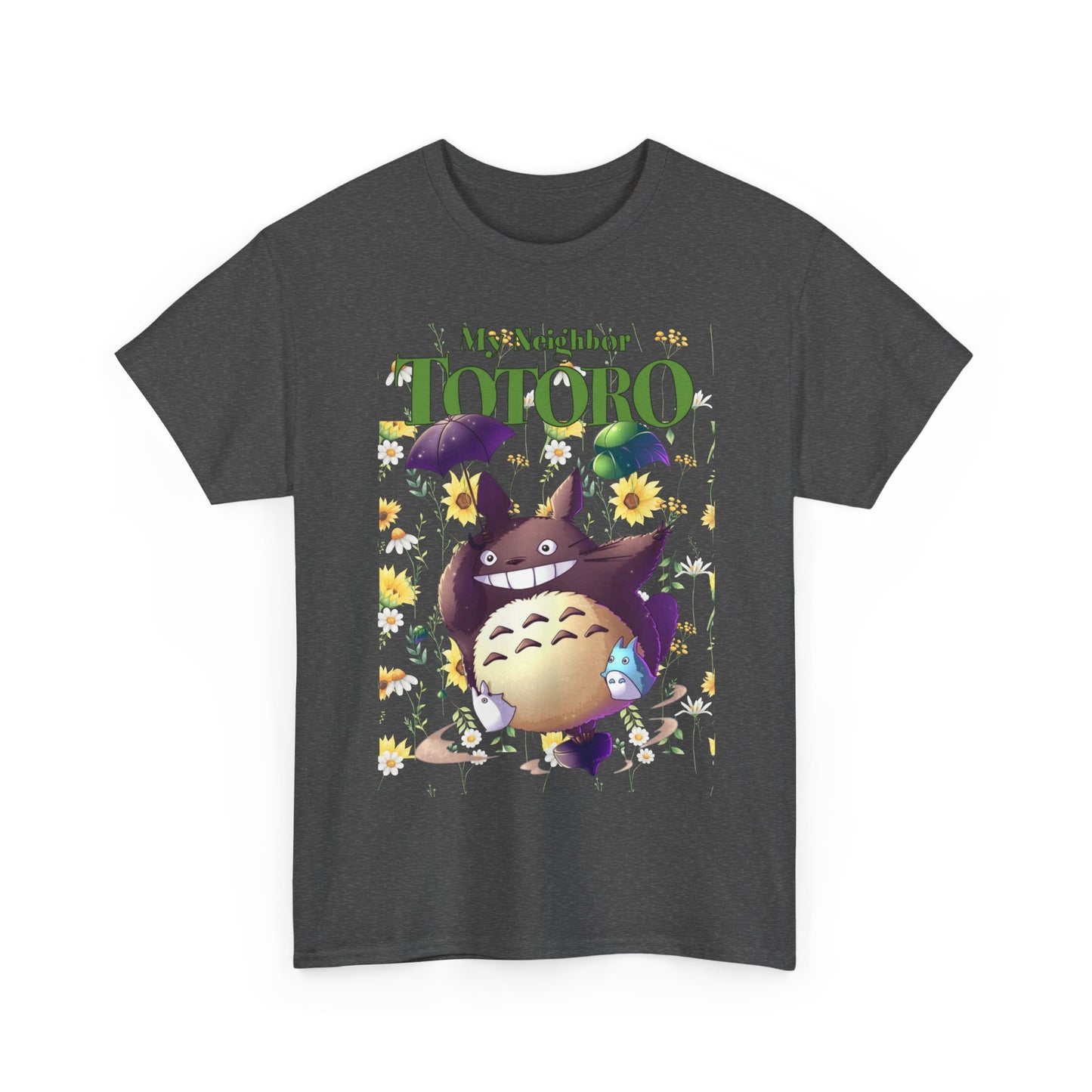 My Neighbor Totoro Umbrella T-Shirt 100% Cotton Studio Ghibli Tee
