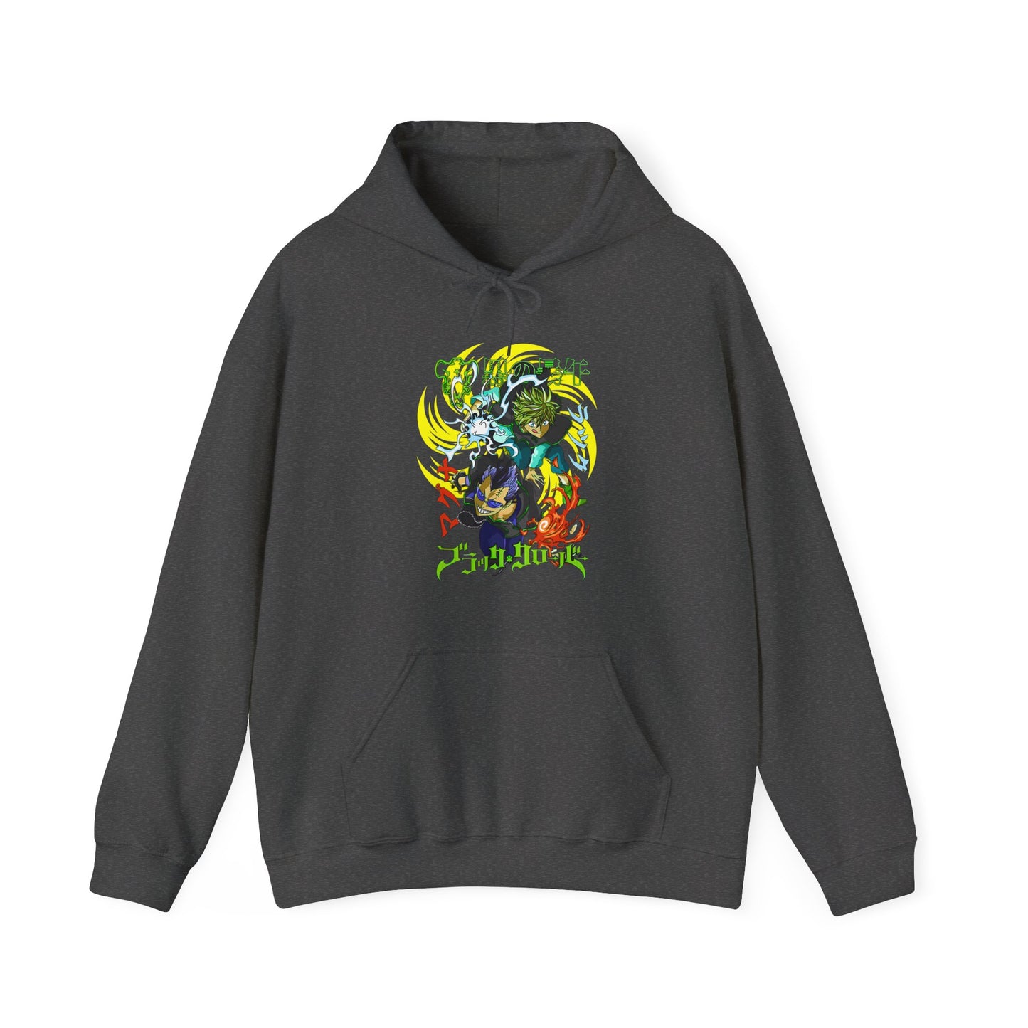 Magna and Luck Black Clover Hoodie – 100% Cotton Anime Pullover for Black Bulls Fans