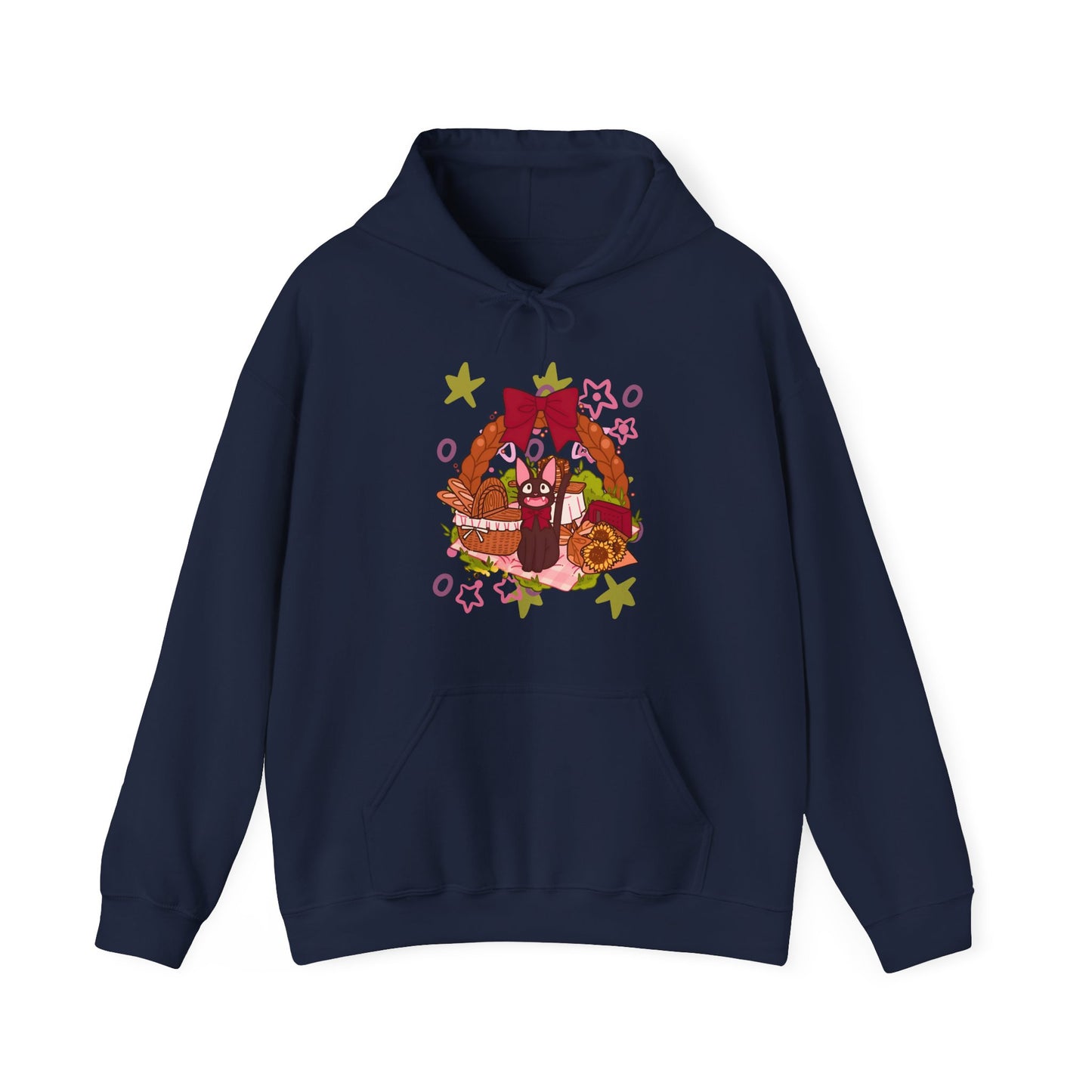 Jiji Cat Gift Hoodie – 100% Cotton Studio Ghibli Inspired Anime Hoodie for Fans