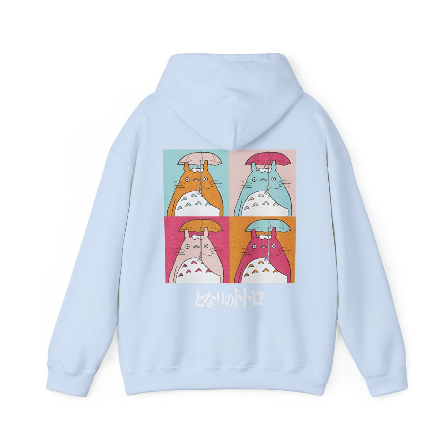 Totoro Aesthetic Art Collage Back Print Hoodie – 100% Cotton Studio Ghibli Inspired Hoodie