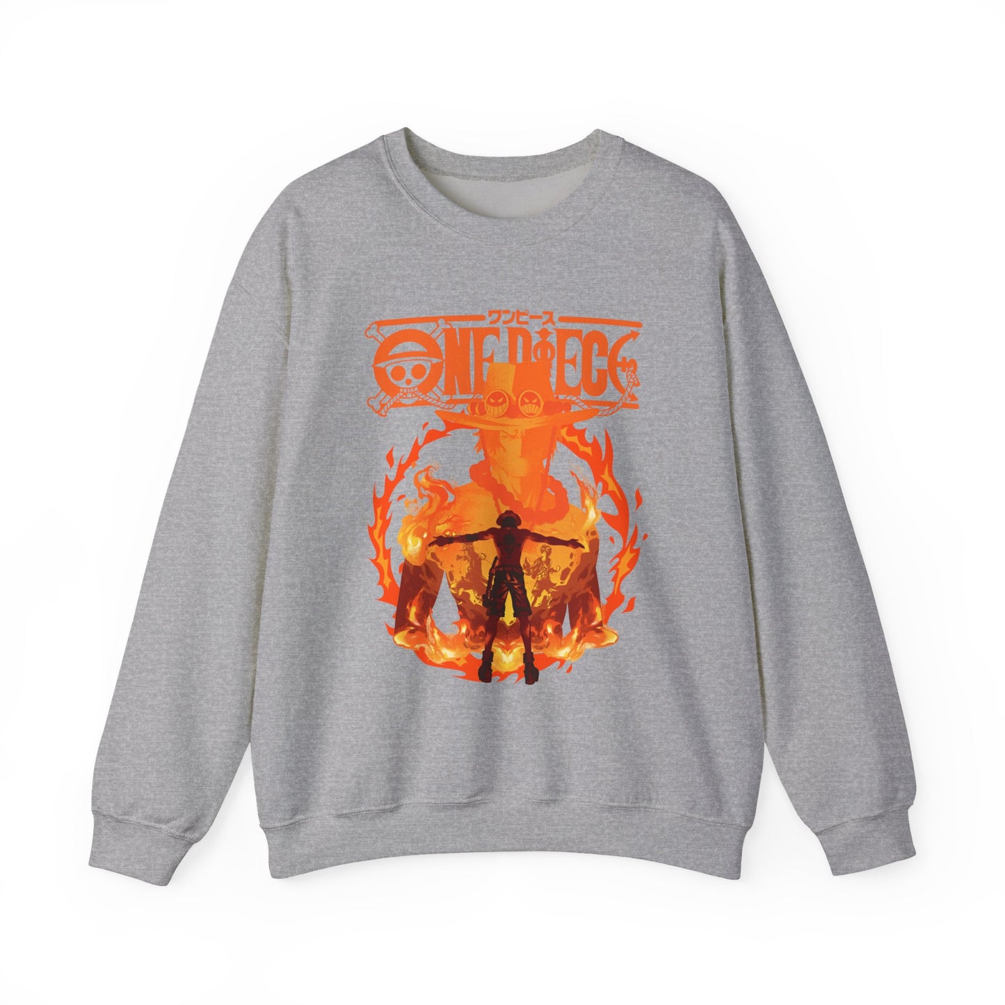 Portgas D. Ace Sweatshirt 100% Cotton – One Piece Anime Hoodie for Fans