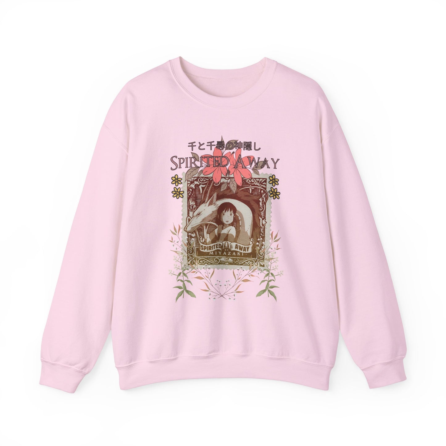 Spirited Away Philately Sweatshirt – 100% Cotton Stamp-Inspired Anime Pullover for Studio Ghibli Fans