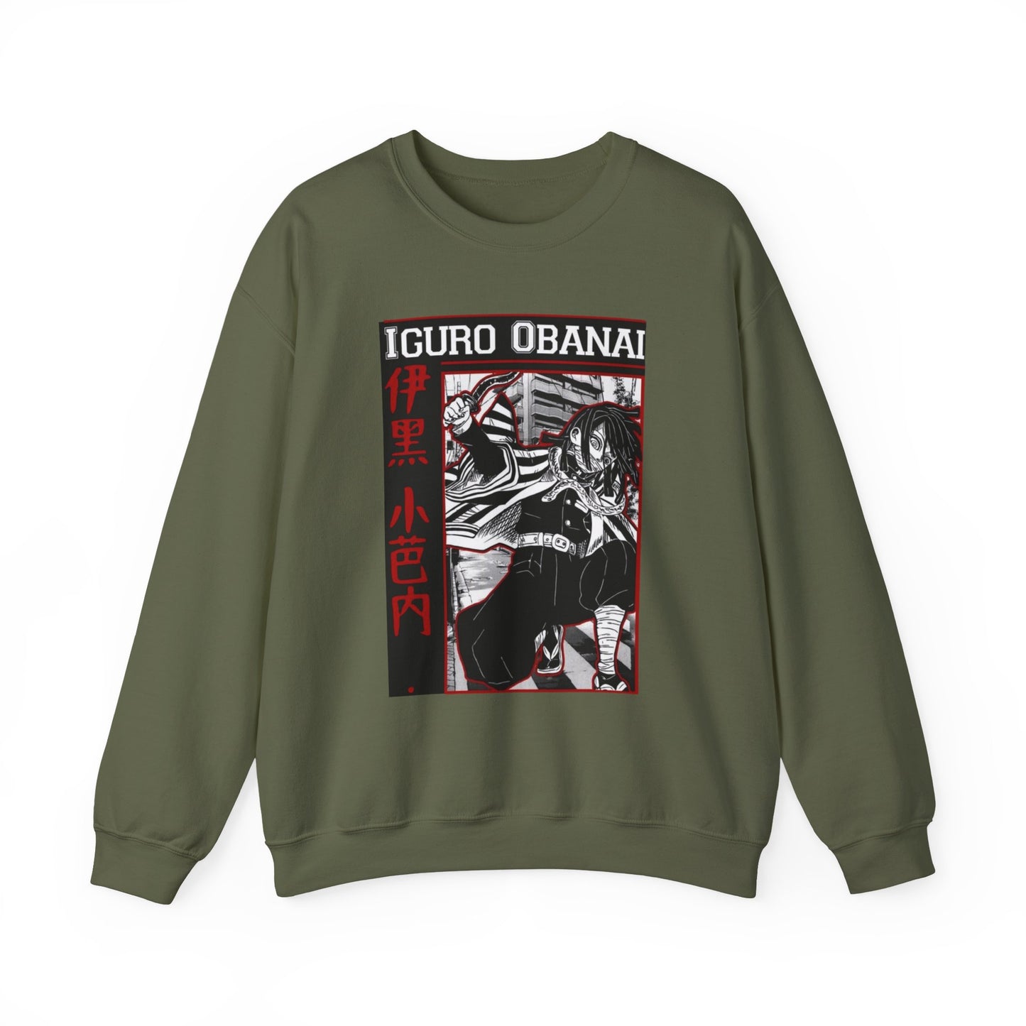 Iguro Obanai Demon Slayer Sweatshirt – 100% Cotton Anime Pullover Featuring the Serpent Hashira