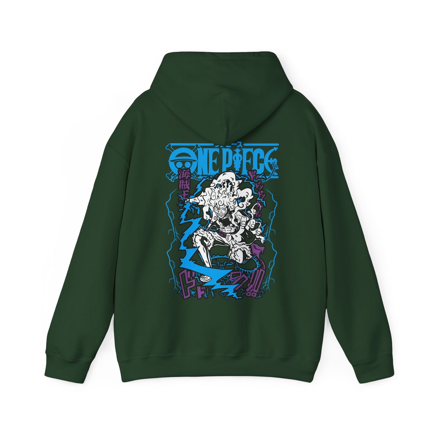 Luffy Gear Back Print Hoodie – One Piece 100% Cotton Anime Hoodie Featuring Gear 5 Design