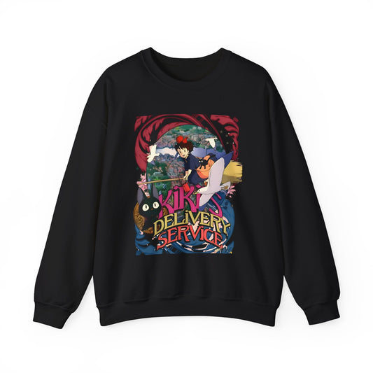Kiki's Delivery Service Art Sweatshirt – 100% Cotton Cozy Studio Ghibli Anime Pullover