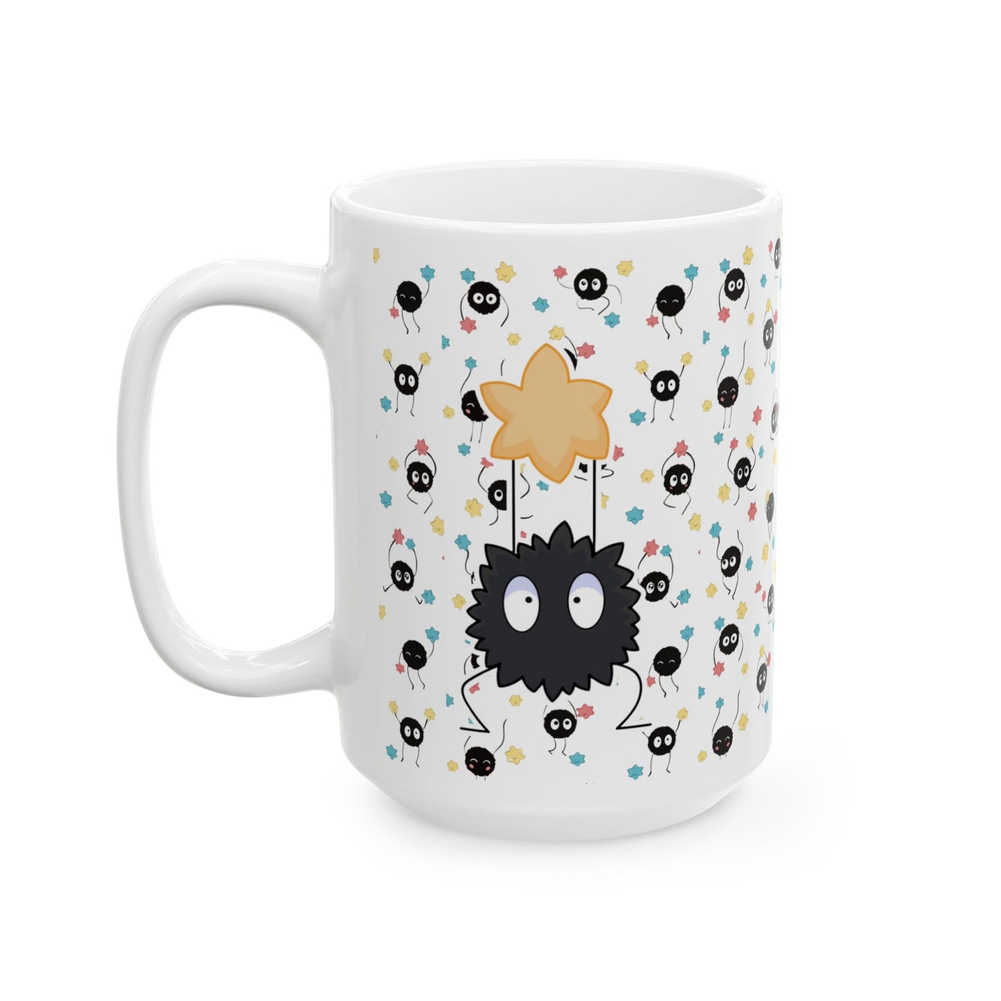 Soot Sprites Mug – Cute Studio Ghibli Coffee Cup – 11oz & 15oz Ceramic Anime Gift
