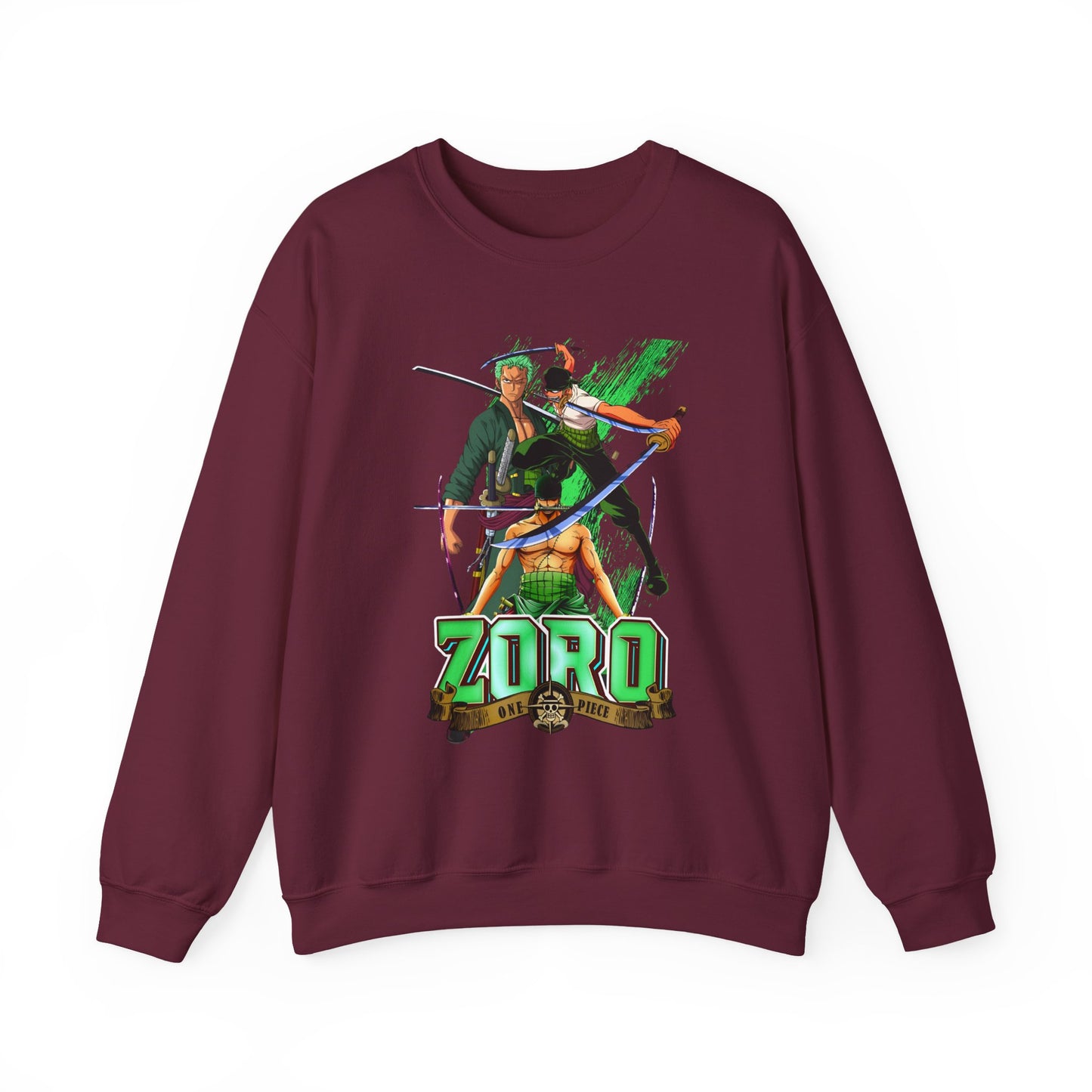 Roronoa Zoro Sword Sweatshirt – 100% Cotton One Piece Anime Pullover for True Fans