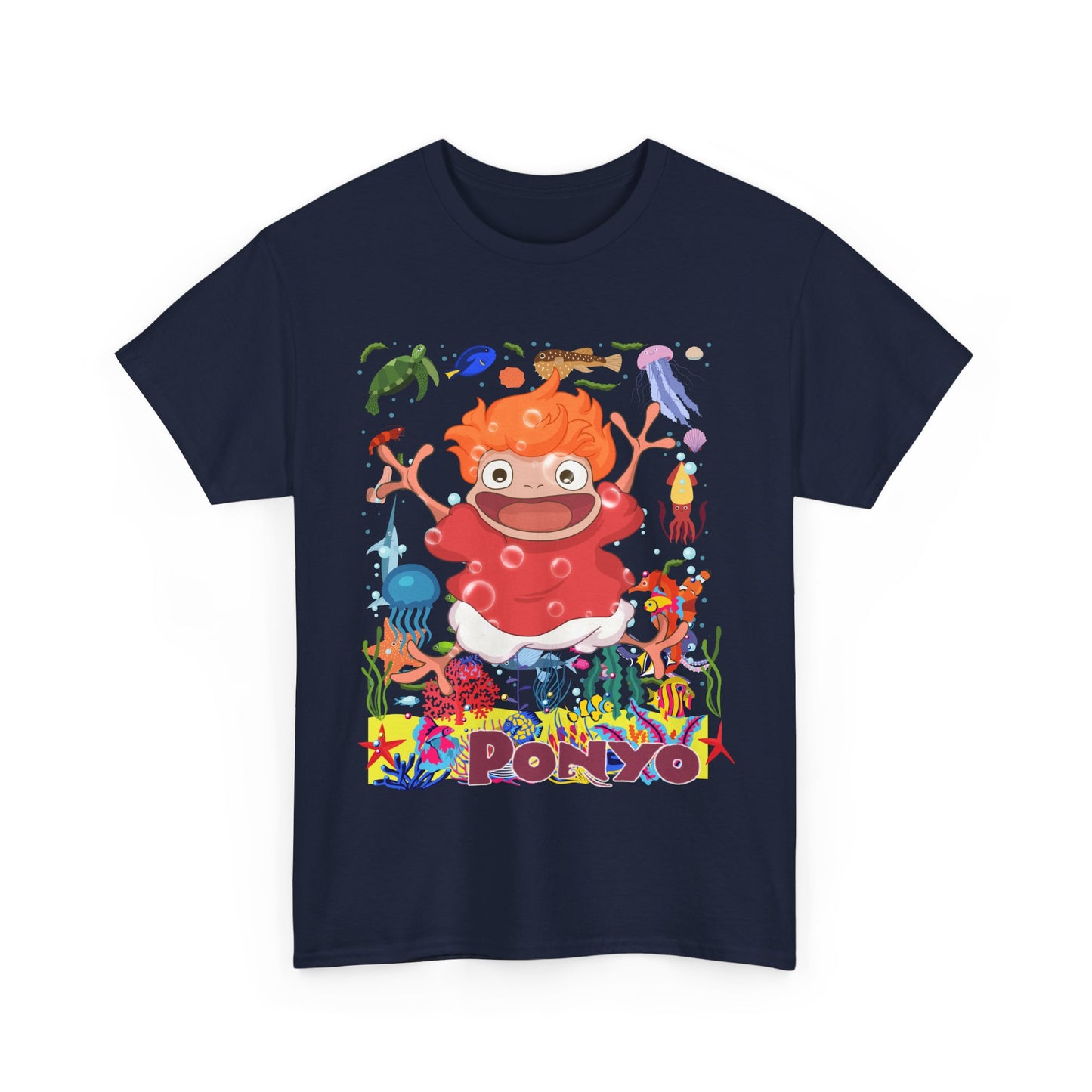 Ponyo Studio Ghibli T-Shirt 100% Cotton Anime Tee