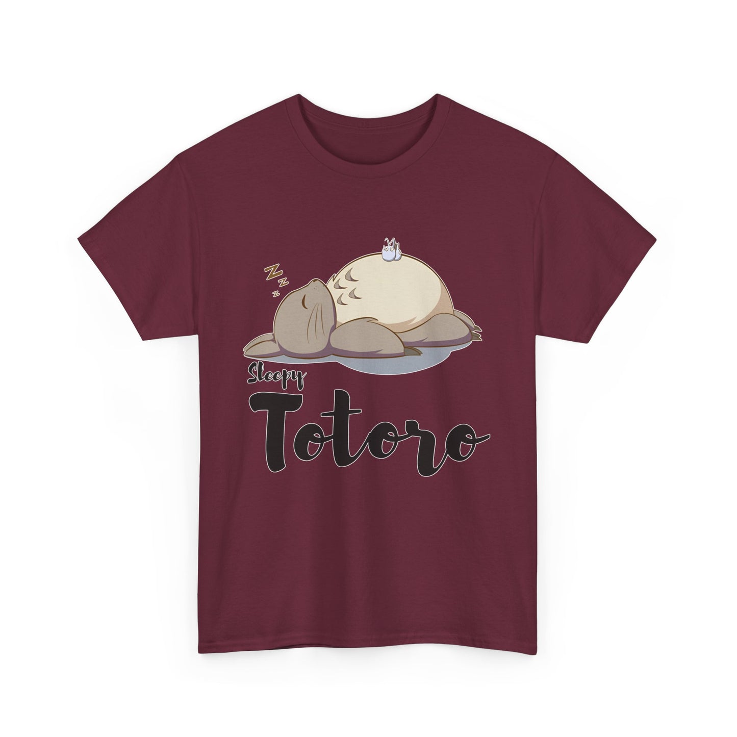 Sleepy Totoro T-Shirt – 100% Cotton Ghibli Tee for Cozy Anime Fans