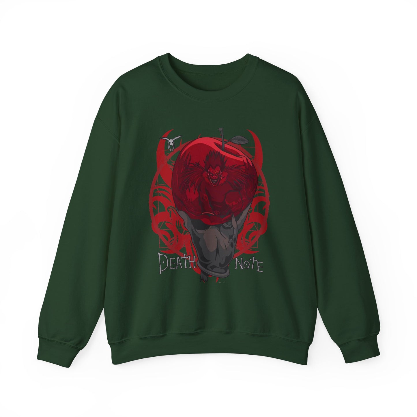 Death Note Apple Sweatshirt – 100% Cotton Anime Pullover Featuring Ryuk’s Red Apple