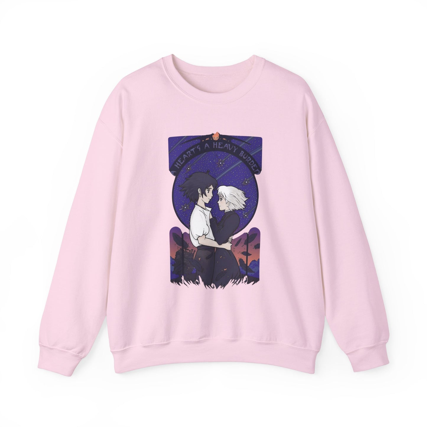 Howl and Sophie Couple Sweatshirt – 100% Cotton Studio Ghibli Pullover from Howl’s Moving Castle