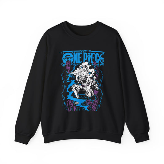 Luffy Gear Sweatshirt – 100% Cotton One Piece Crewneck | Gear 5 Anime Pullover