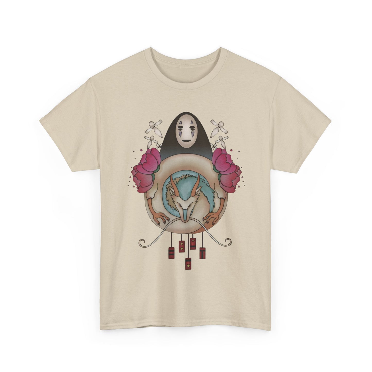Spirited Away Decor T-Shirt 100% Cotton Studio Ghibli Anime Graphic Tee