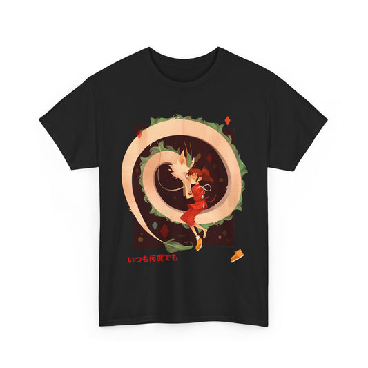 Chihiro and Haku T-Shirt – Ghibli Anime Cotton Tee for Fans