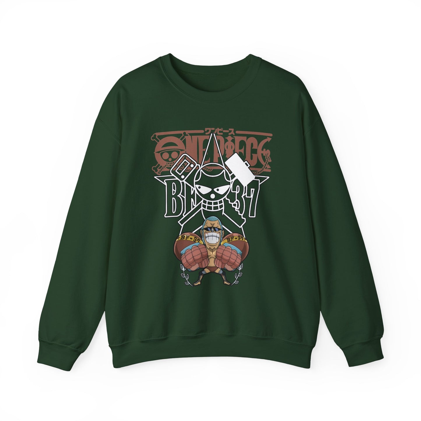 Franky One Piece Sweatshirt – 100% Cotton Anime Crewneck for True Fans