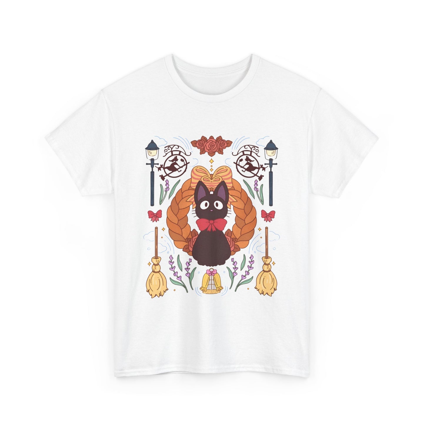 Jiji Collage T-Shirt – 100% Cotton Studio Ghibli Cat Tee