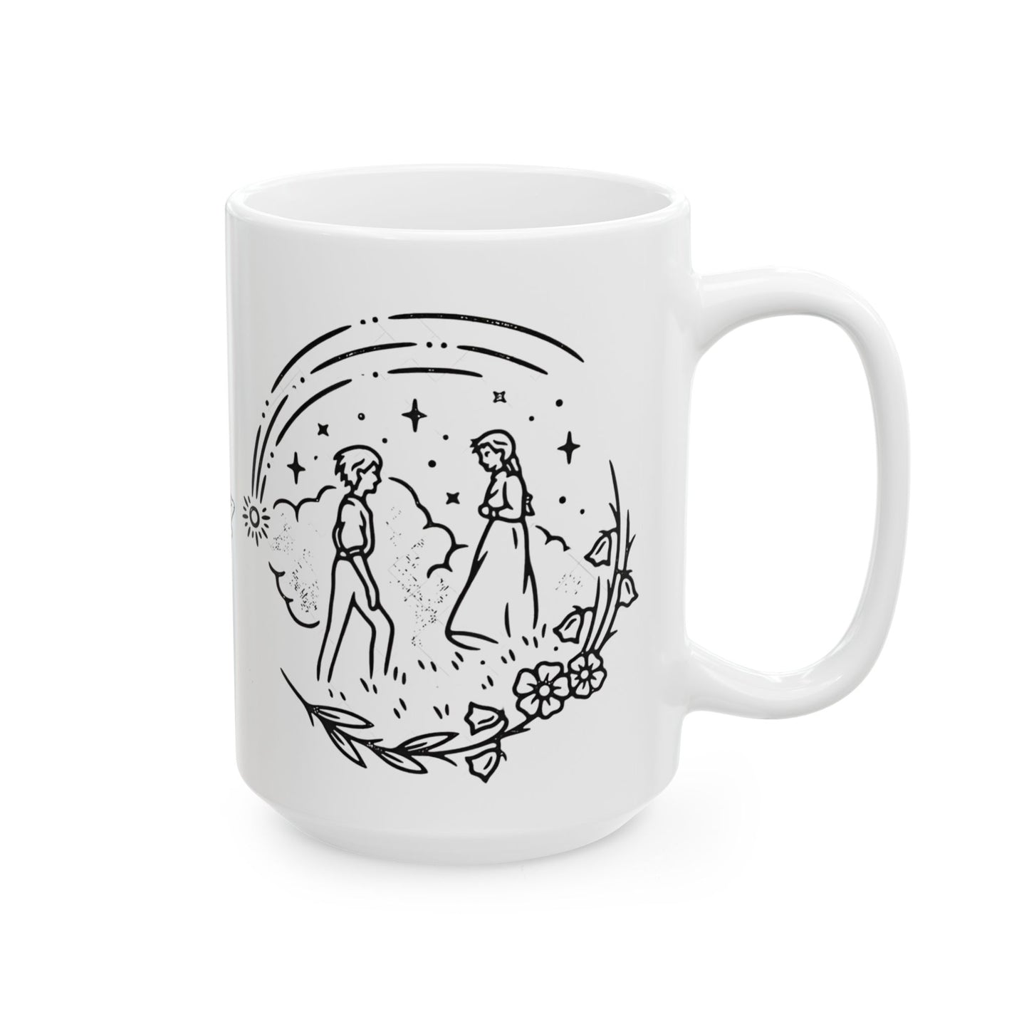 Calcifer Mug – Howl’s Moving Castle Ceramic Cup 11oz & 15oz – Studio Ghibli Anime Gift