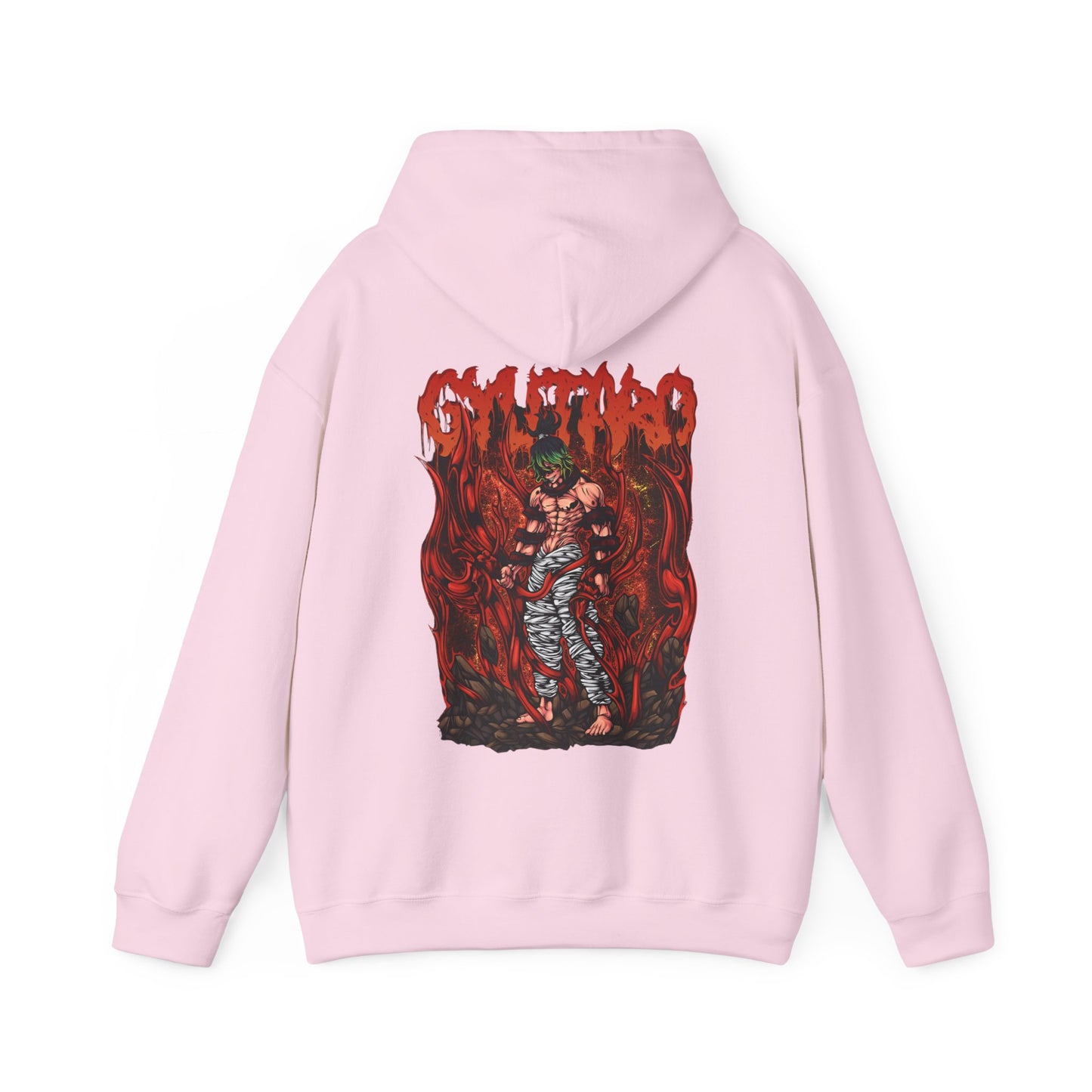 Gyutaro Demon Slayer Back Print Hoodie – 100% Cotton Anime Hoodie for Upper Moon Six Fans
