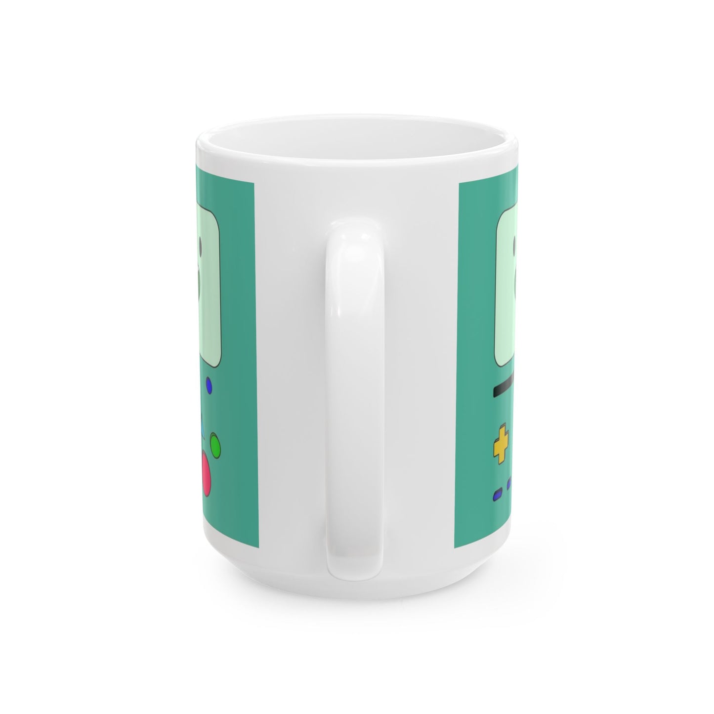 BMO Adventure Time Mug – Beemo Ceramic Coffee Cup – 11oz & 15oz Gift for Cartoon Fans