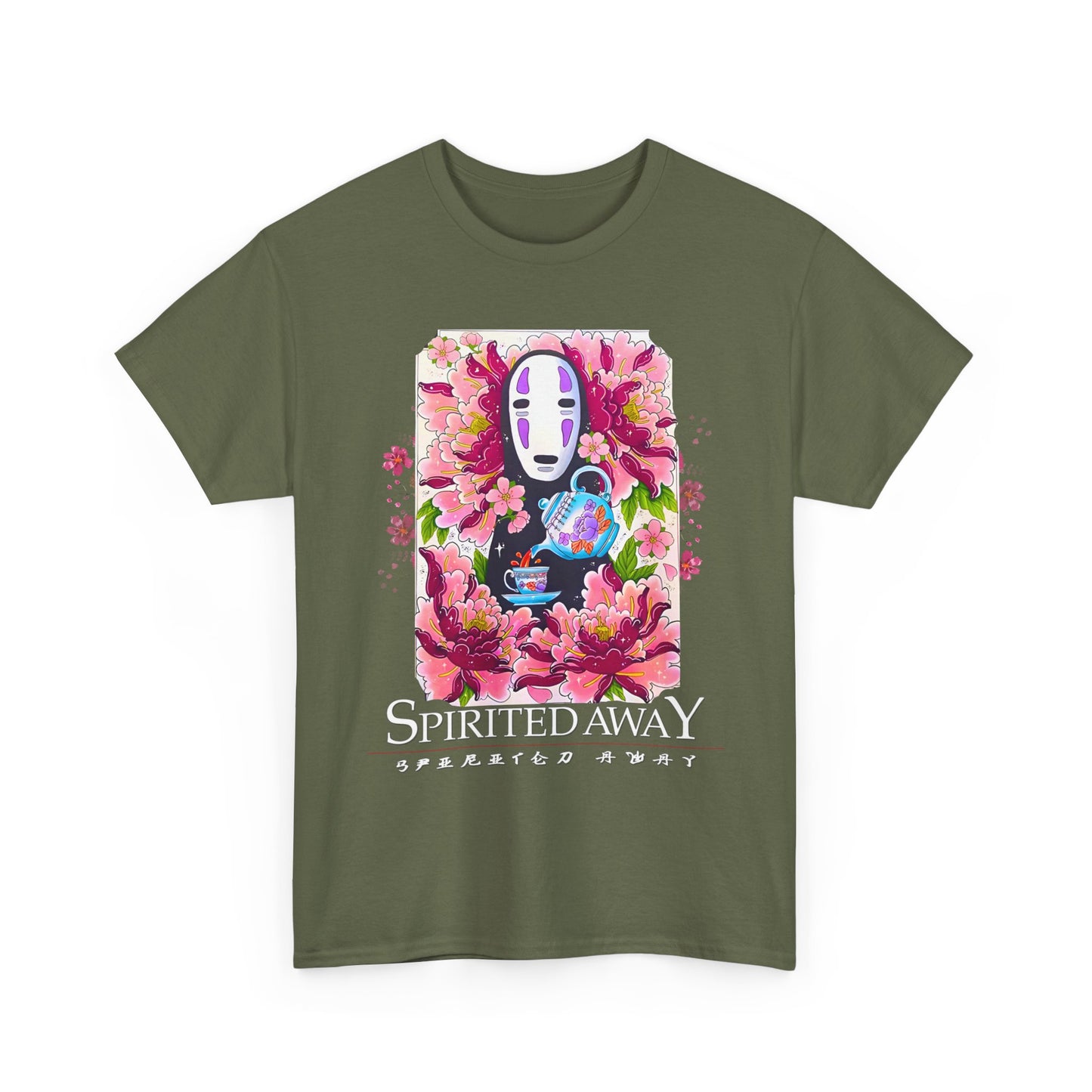 Spirited Away Tea Flowers T-Shirt | 100% Cotton Studio Ghibli Anime Tee