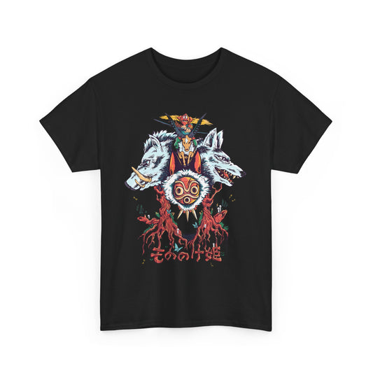 Mononoke Princess Shirt – Ghibli Cotton T-Shirt for Anime Lovers